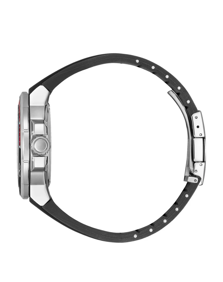 Citizen Eco Drive Silicone Strap Black/Red Bezel Men's Watch - AW1429-00A*