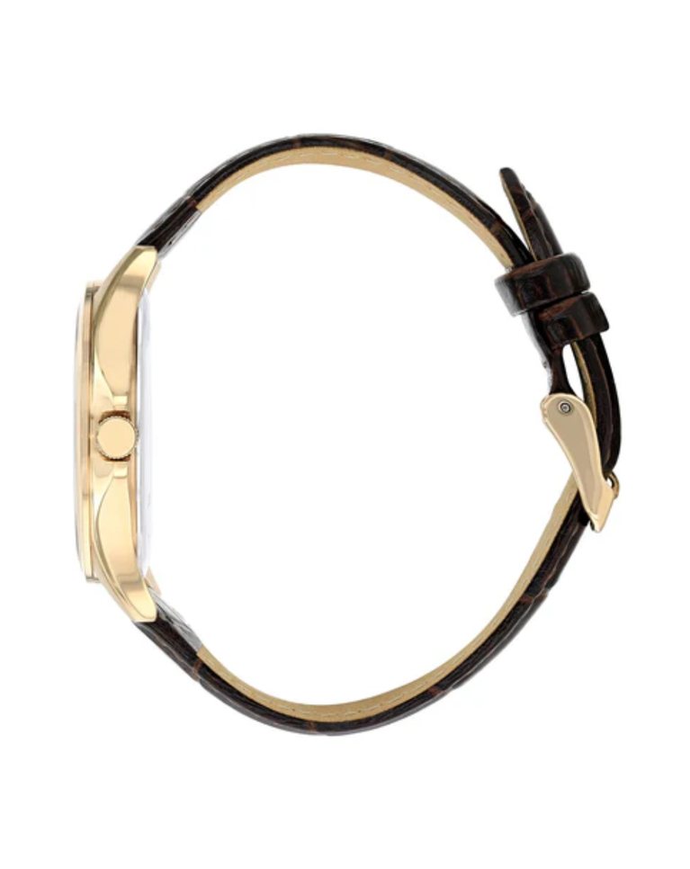 Citizen Gold Tone Leather Strap Classy Men's Watch - BF2023-01H