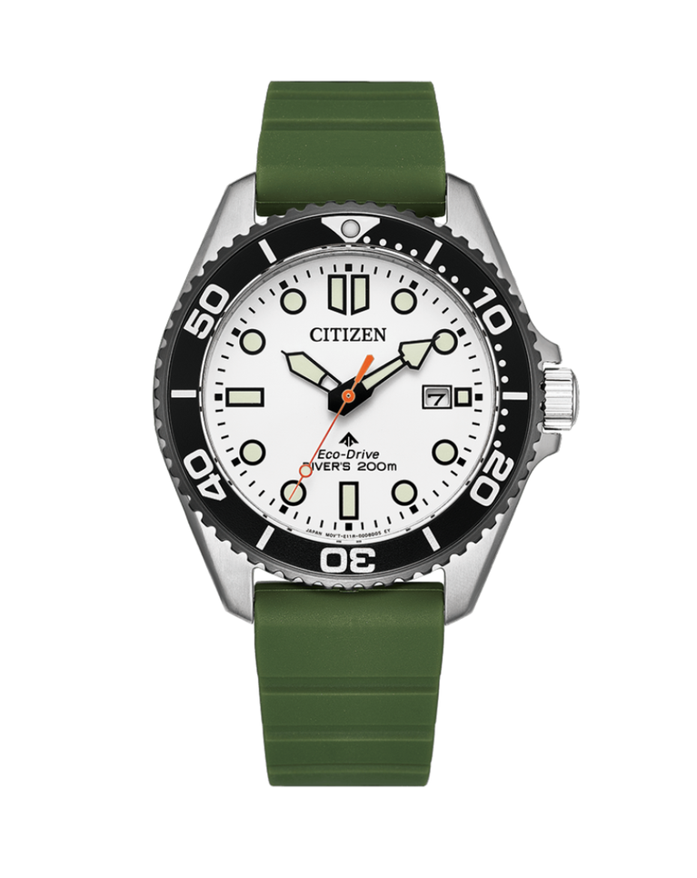 Citizen Promaster Eco Drive Green/White Mens Watch - BN0265-00A