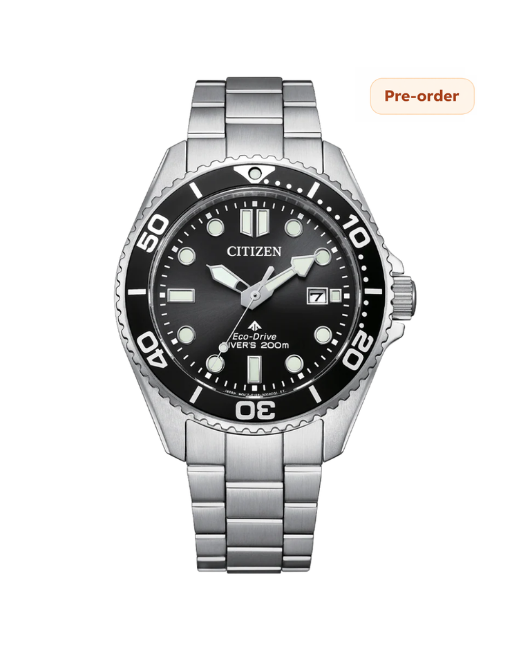 Citizen Promaster Marine Black Dial Eco Drive Mens Watch - BN0261-51E