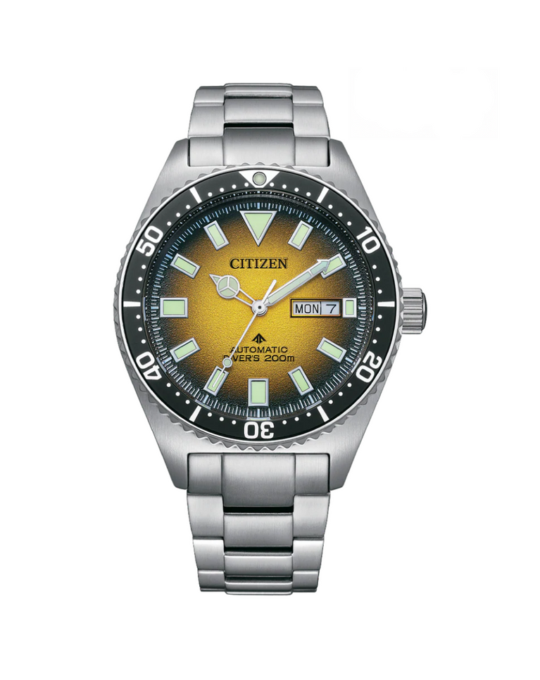 Citizen Promaster Yellow Dial Automatic Mens Divers Watch - NY0120-52X