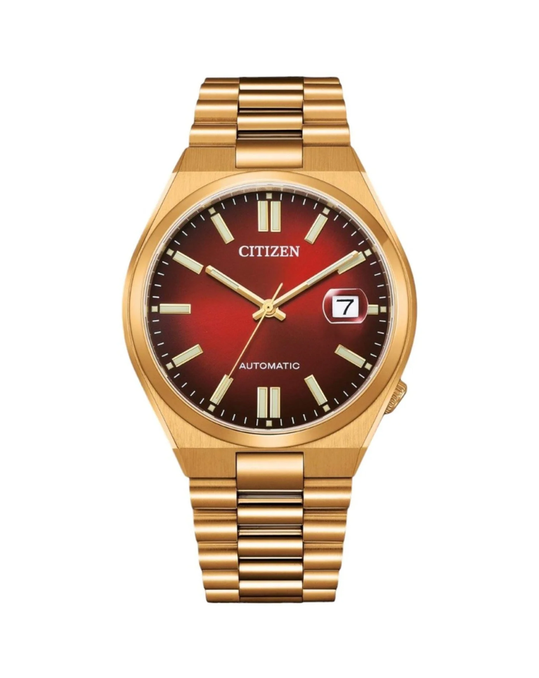 Citizen Tsuyosa Automatic Gold Tone Red Dial Watch - NJ0153-82X
