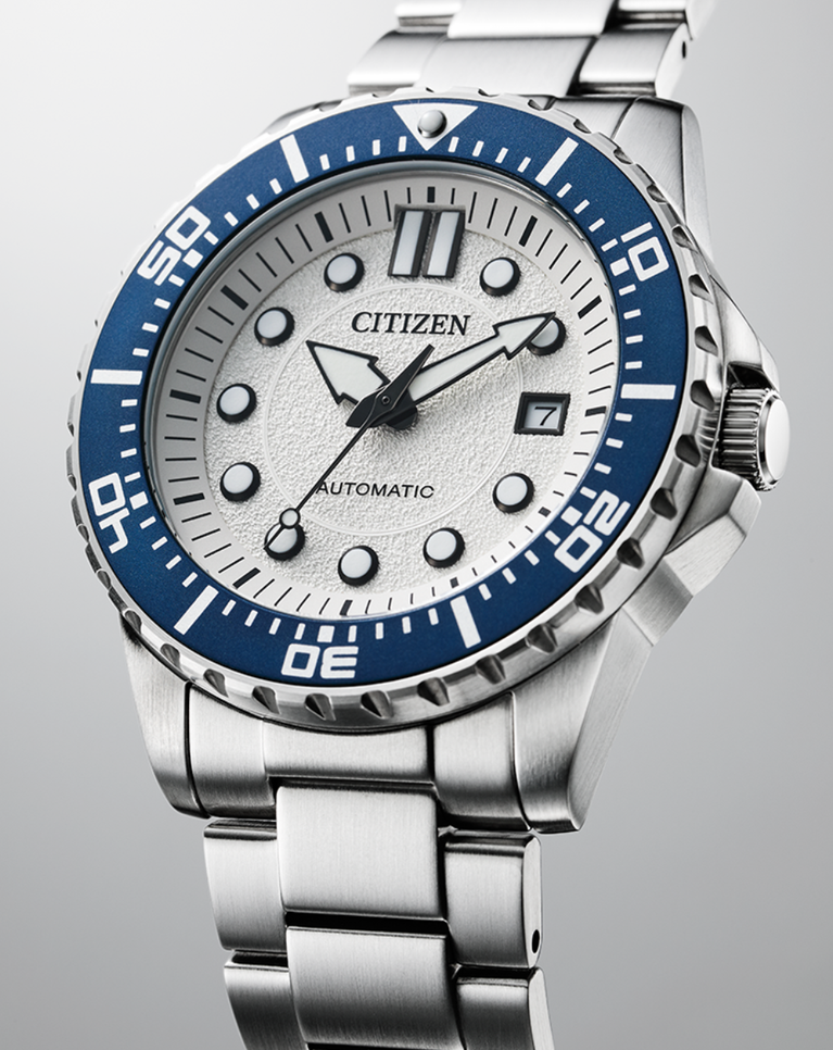 Citizen Urban White/Blue Automatic Mens Watch - NJ0171-81A