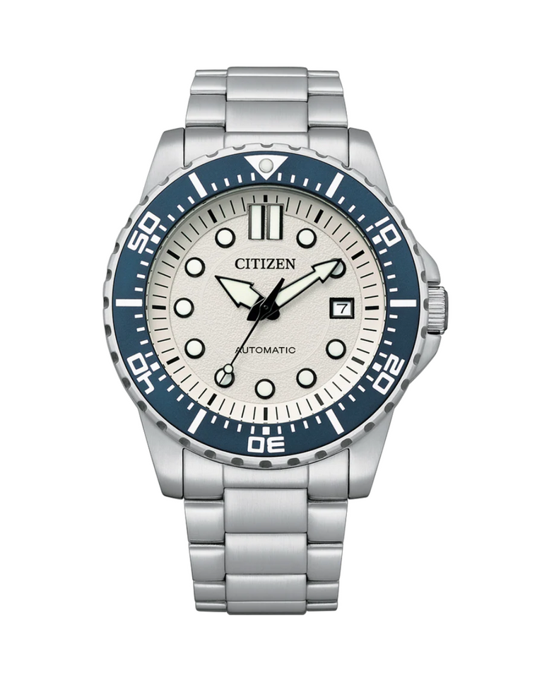 Citizen Urban White/Blue Automatic Mens Watch - NJ0171-81A