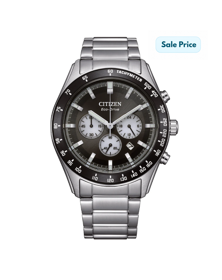 Citizen Chronograph Black Dial Eco Drive Men's Watch - CA4674-58E