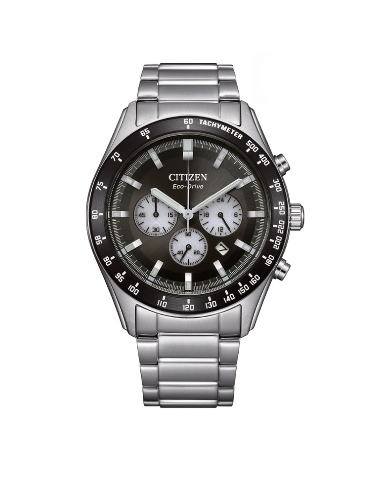 Citizen Chronograph Black Dial Eco Drive Men's Watch - CA4674-58E