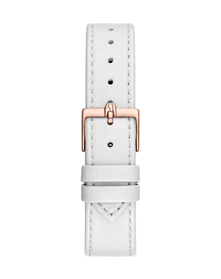 Furla Heritage Rose Gold White Leather Ladies Watch - WW00023021L3
