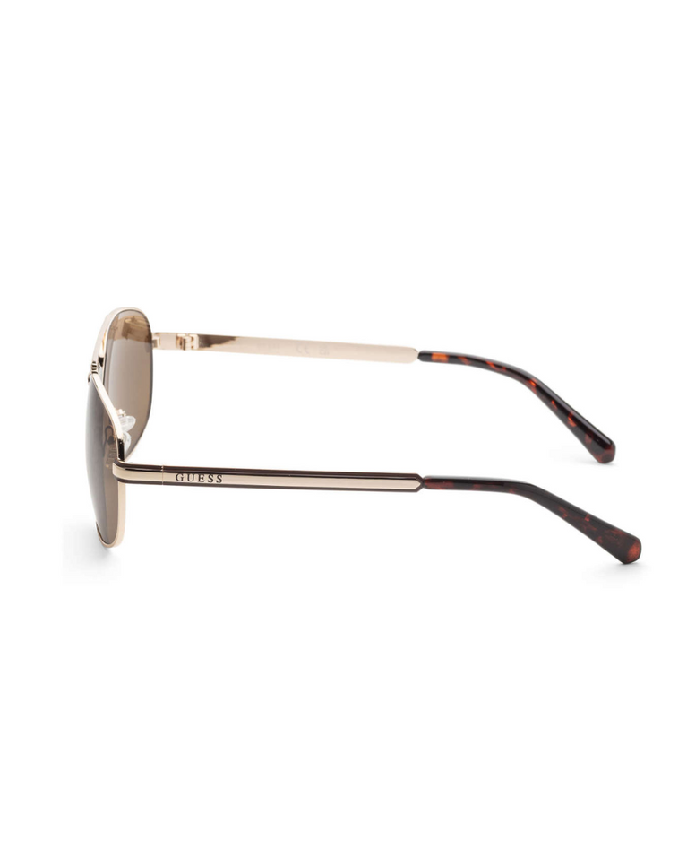 Guess Factory Brown Tint Aviator Men's Sunglasses - GF0244-32E