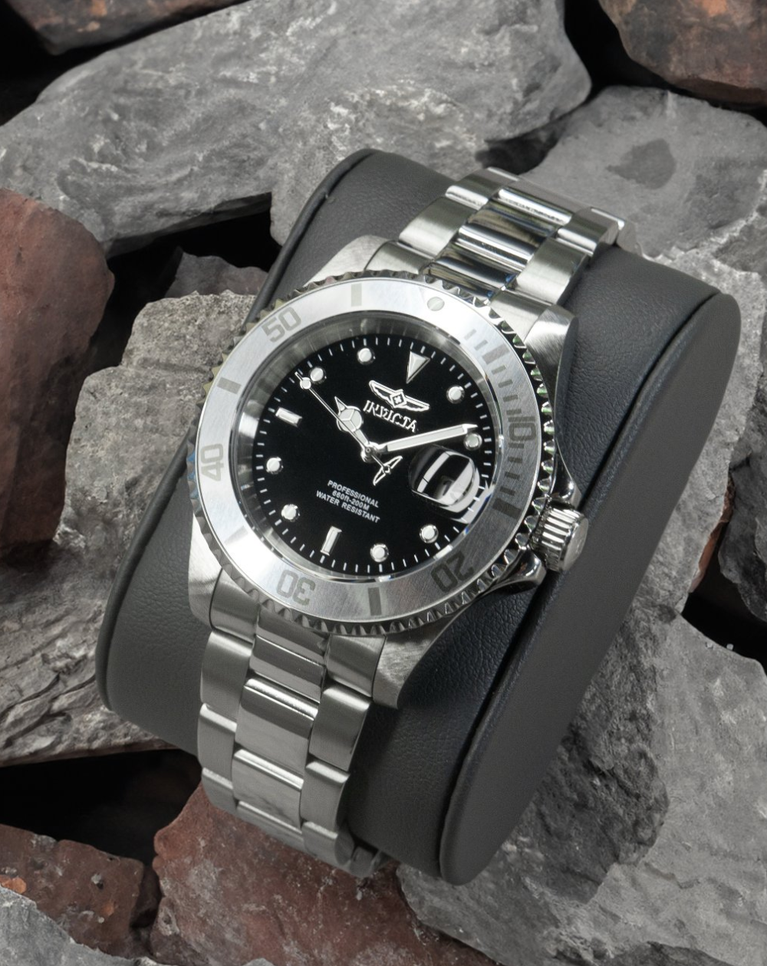 Invicta Pro Diver Silver/Black Dial Mens Watch - 34022