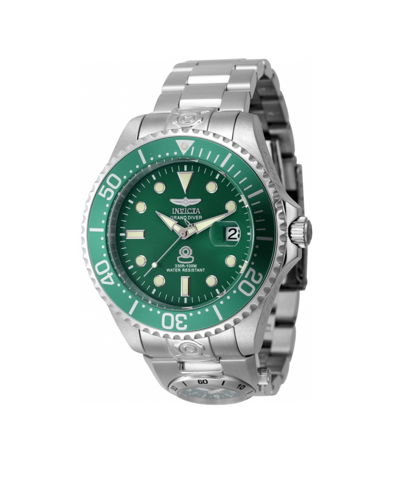 Invicta Emerald Green Pro Diver Dual Time Automatic Men's Watch - 45811