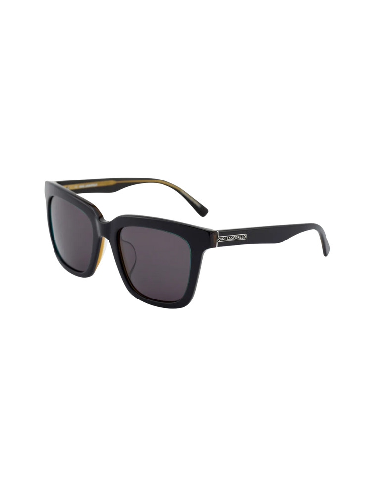 Karl Lagerfeld Black/Aqua Shadow Male Sunglasses - KL790SK.093.55/22