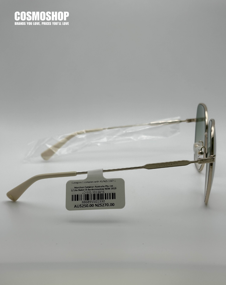 Longchamp Paris Ivory Ladies Blue Tint Sunglasses - LO151S/60/IVORY