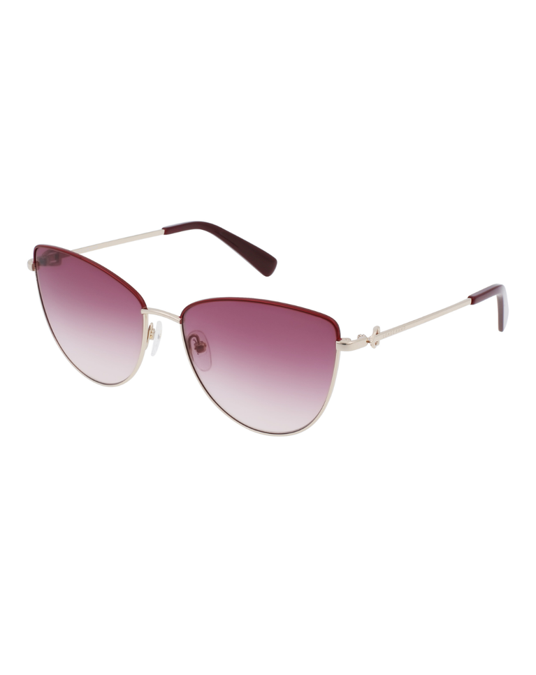Longchamp Paris Gold/Wine Ladies Pink Ladies Sunglasses - LO152S-GW