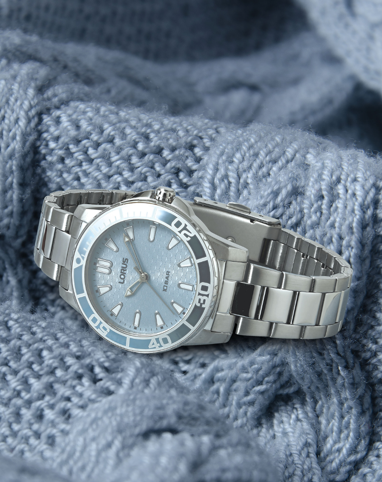 Lorus Ice Blue Ladies Quartz Stainless Steel Watch - RG251VX-9