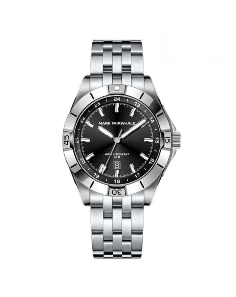 Mark Fairwhale Elegant Black Dial Mens Quartz Watch - FW-5810-B