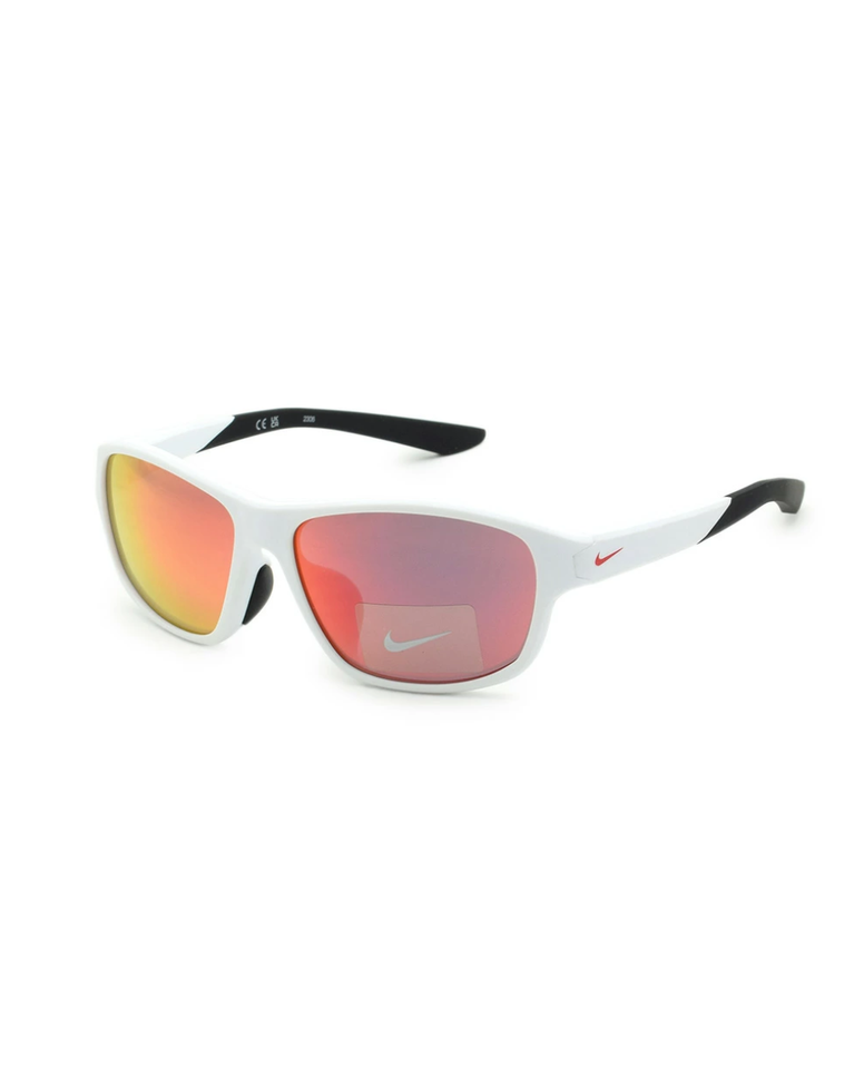 Nike Matte White Red Mirror Child Sunglasses - NSNKFV2356.100.52/13