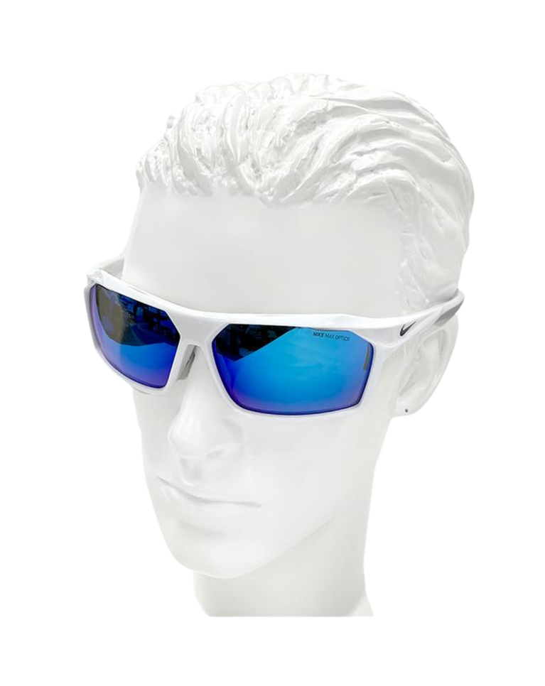 Nike Traverse White/Blue Men's Polorized Sports Sunglasses - EV1051
