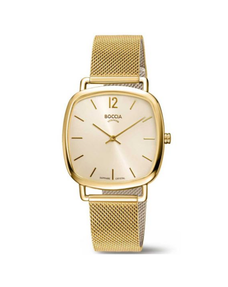 Boccia Titanium Gold Ladies Watch - 3334-07