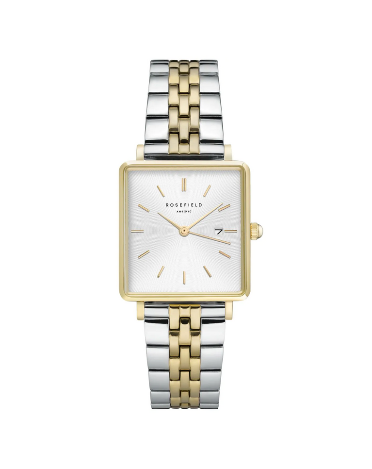 Rosefield "Boxy XS" Two Tone Ladies Watch (Extra strap) - QVSDG-Q013 **CLEARANCE**