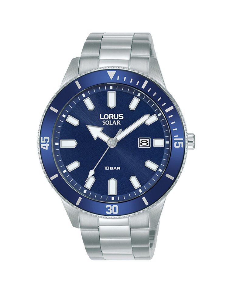 Lorus Men's Analogue Blue and Silver Watch - RX313AX9