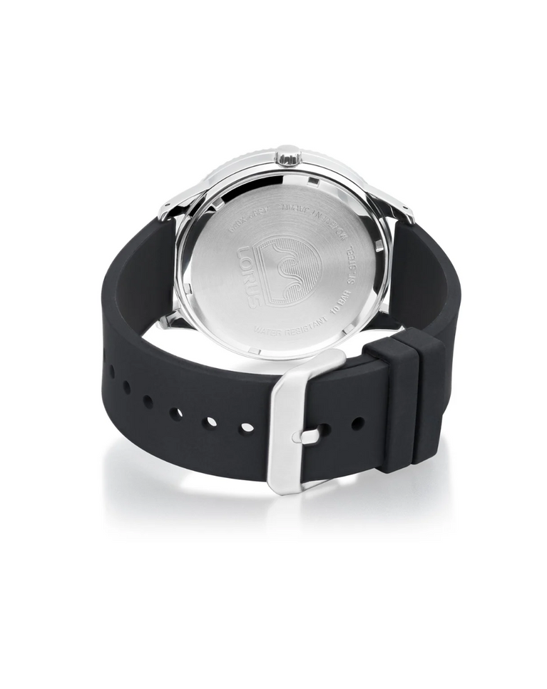 Lorus Men's Solar Blue dial and Silicone Strap Watch - RX319AX9