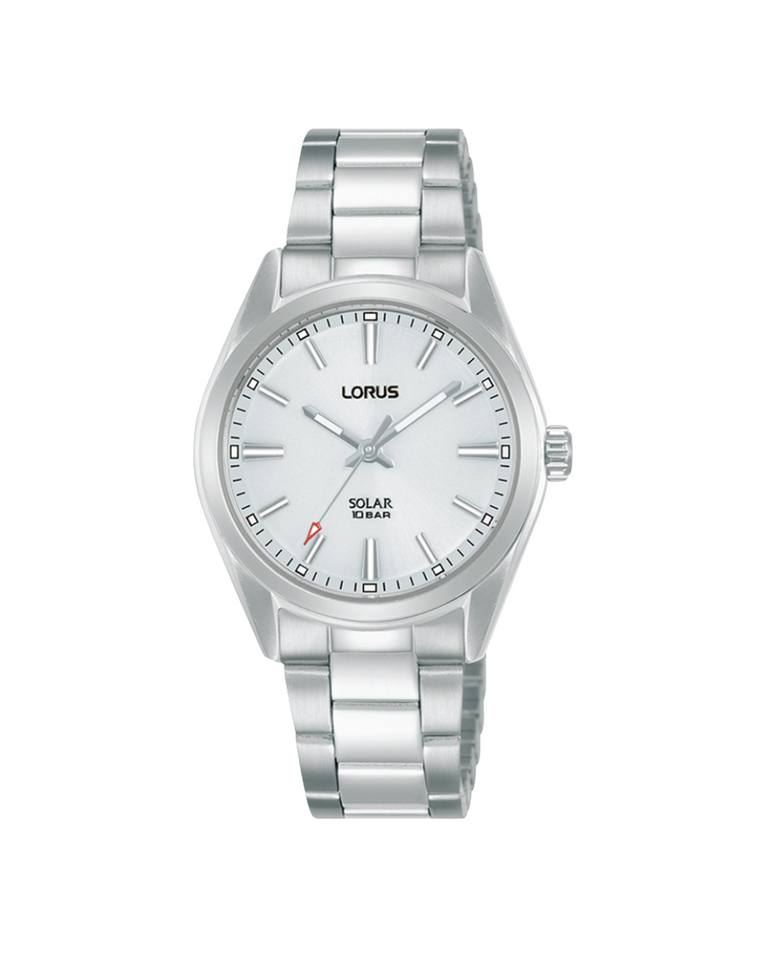 Lorus Ladies Solar Silver and White Watch - RY503AX9
