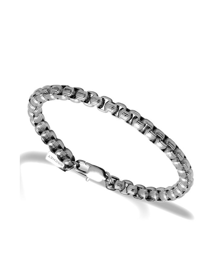 Rochet France 6mm Polished Steel Unisex Bracelet 21cm - HB69600