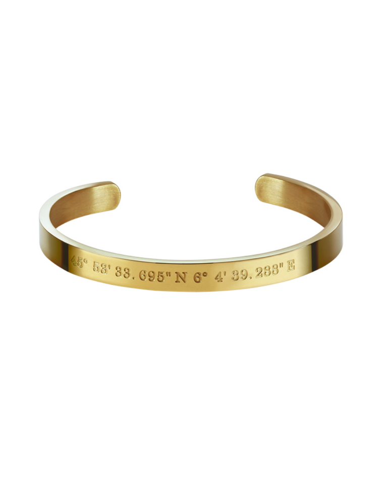 Rochet France Polished IP Gold Unisex Bangle 6.7 X 155mm - HBJ0386