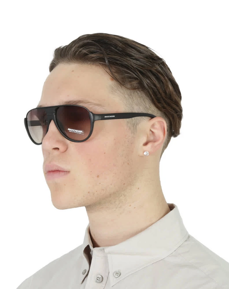 Skechers Gradient Brown Tint Pilot Men's Sunglasses - SE619502F58