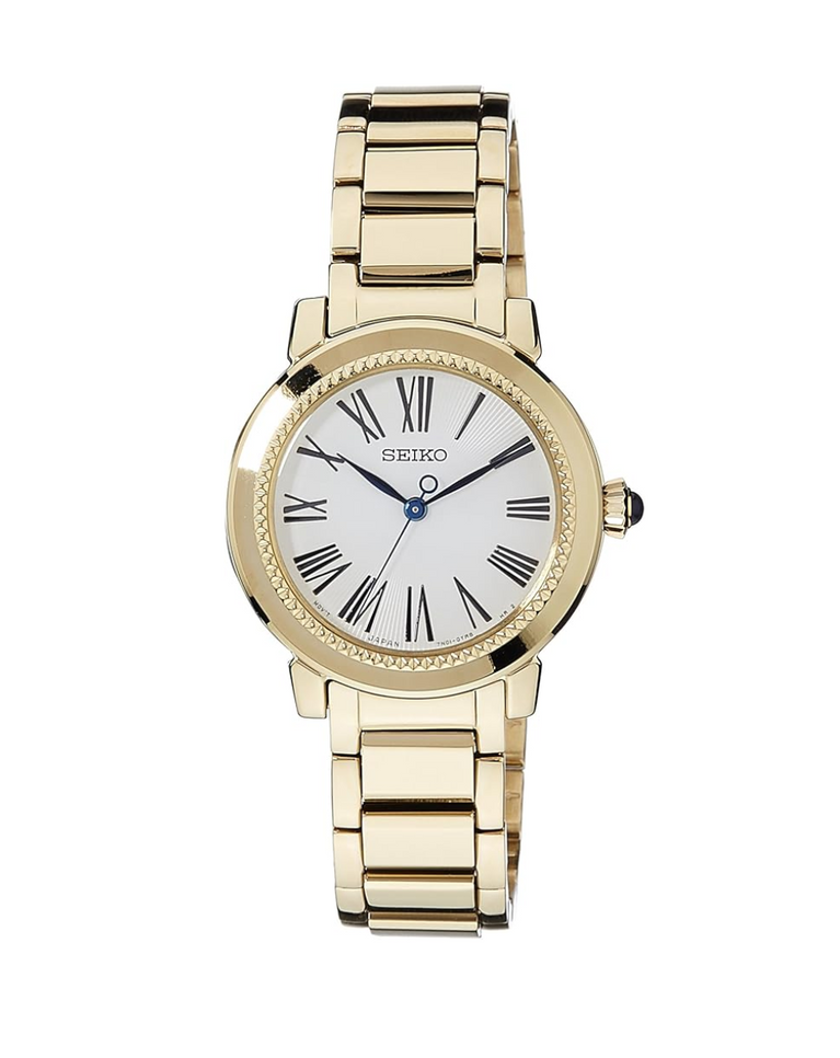 Seiko Gold Analog Quartz Ladies Watch - SRZ450P1