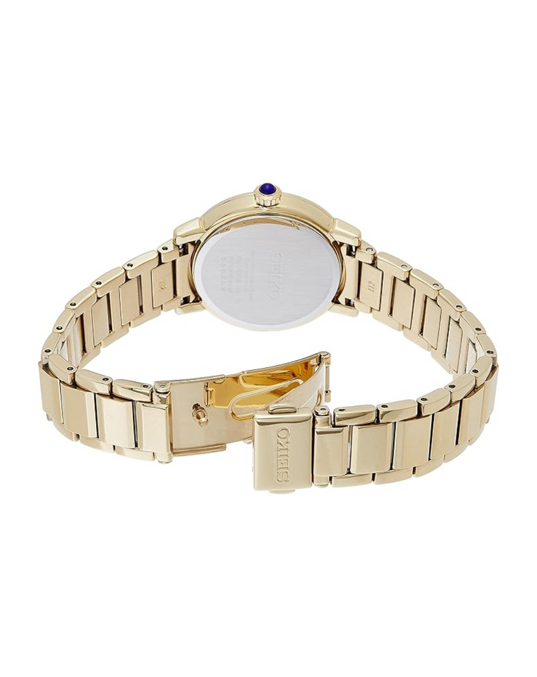 Seiko Gold Analog Quartz Ladies Watch - SRZ450P1