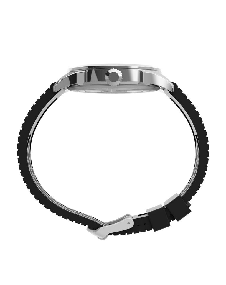 Timex Ufc Athena Silver/Black Silicone Unisex Watch - TW2V56100