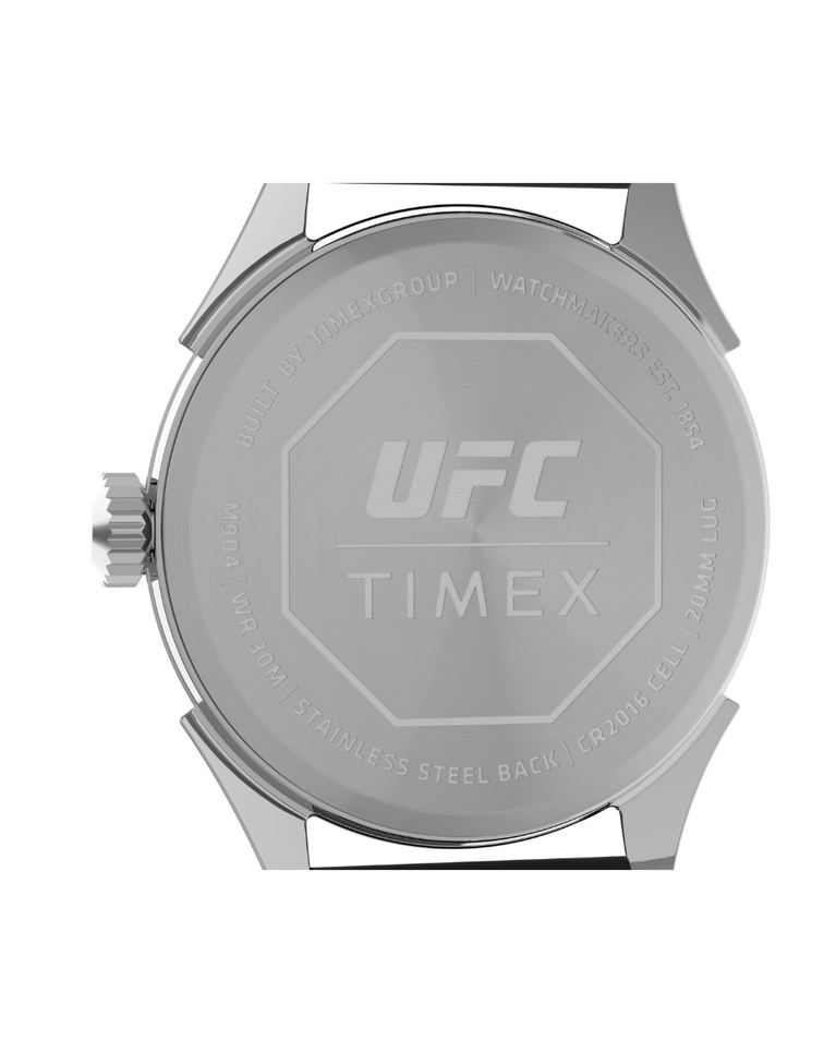 Timex Ufc Athena Silver/Black Silicone Unisex Watch - TW2V56100