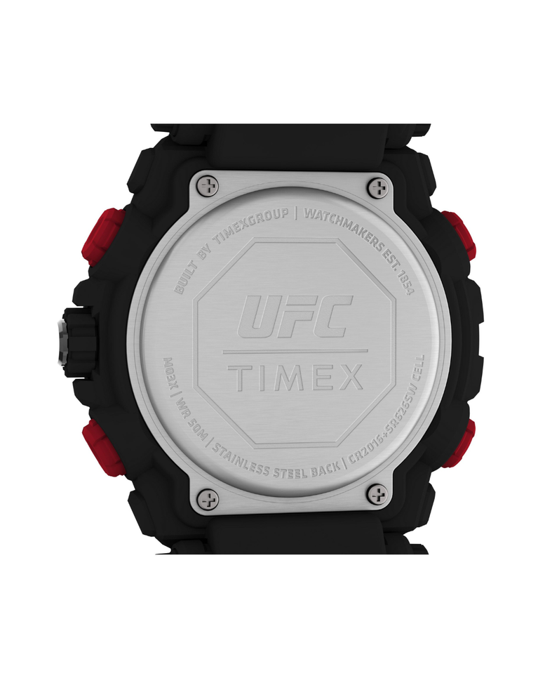 Timex Ufc Digital Impact Black/Red Silicone Unisex Watch - TW5M52800