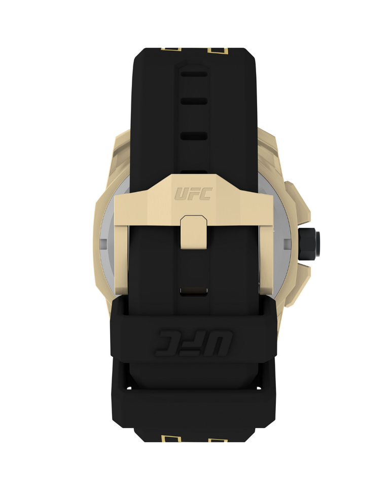 Timex Ufc Icon Chrono Gold/Black Silicone Gents Watch - TW2V58500