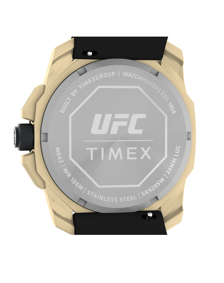 Timex Ufc Icon Chrono Gold/Black Silicone Gents Watch - TW2V58500