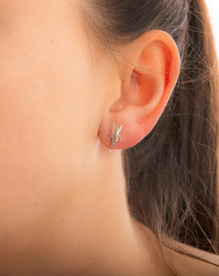 Disney "Tinker Bell Silhouette" Gold-Plated Sterling Silver Earrings – SSDE024