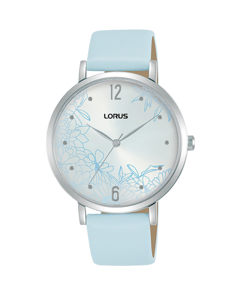 Lorus 天蓝色皮革女士手表 - RG297TX9