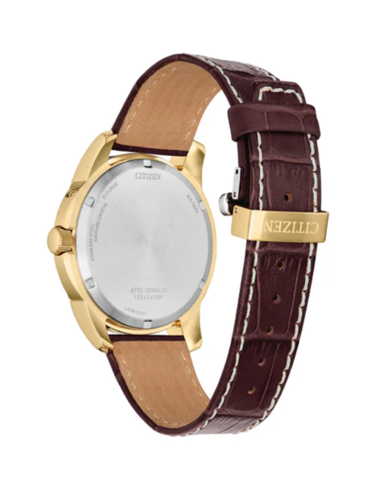 Citizen Calendrier Leather Strap Automatic Men's Watch - BU0082-06P