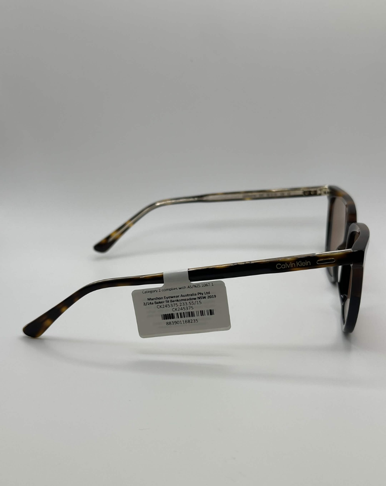 Calvin Klein Havana Brown Womens Sunglasses - CK24537S.233.55/15