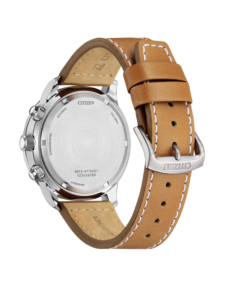 Citizen Classic Brown Eco Drive Mens Sport Chronograph Watch - CA0880-15X