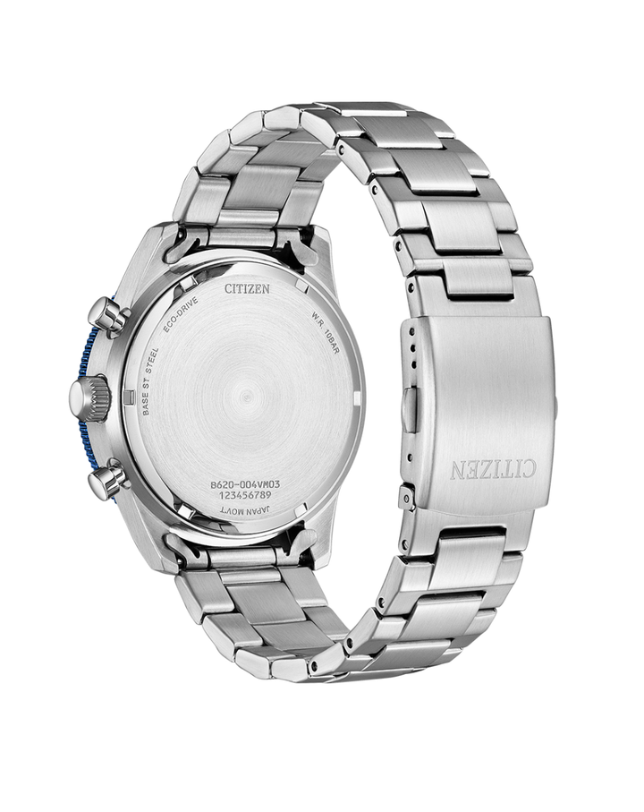 Citizen Eco Drive Blue Dial Chronograph Mens Watch - CA4554-84L
