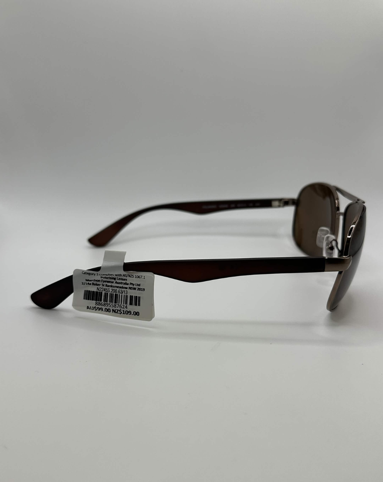 Nautica Brown Pilot Style Mens Sunglasses - N2245S.200.63/13