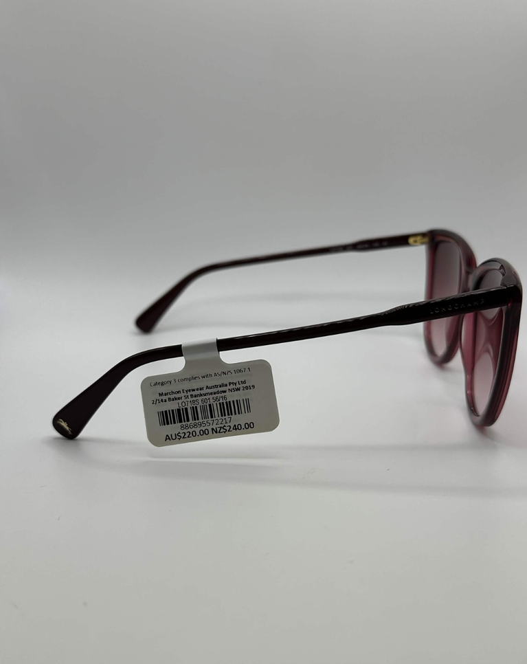 Longchamp Paris Burgundy Red Ladies Sunglasses - L0718S.601.56/16