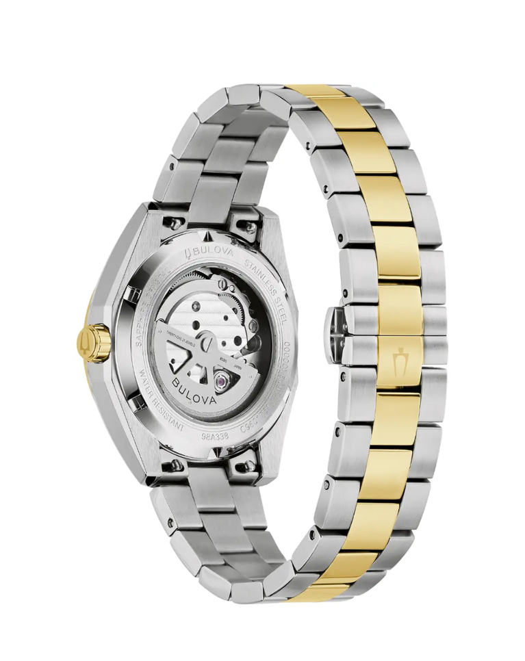 Bulova Surveyor Two Tone Green Dial Automatic Watch - 98A338