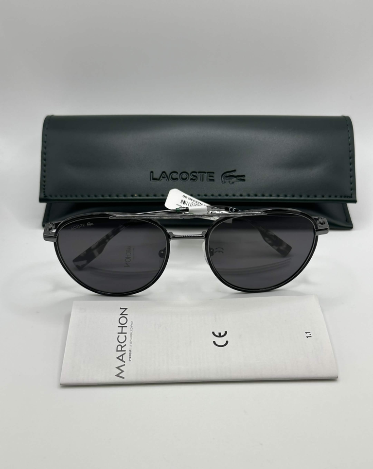 Lacoste Gunmetal Oval Unisex Sunglasses - L258S.033.53/20