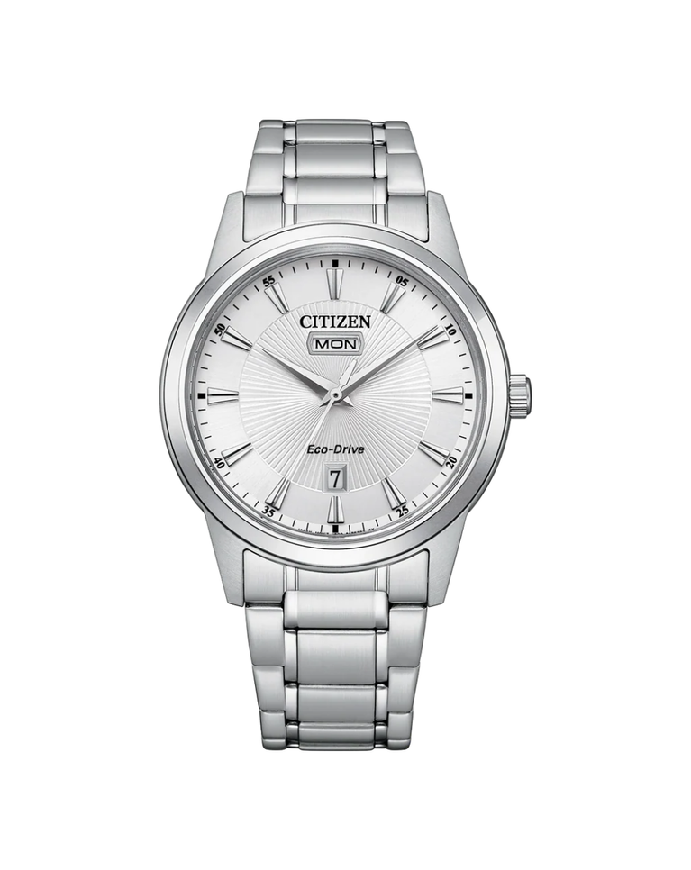 Citizen Eco-Drive Silver Dial Gents Watch - AW0100-86A