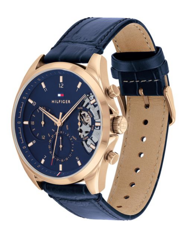 Tommy Hilfiger Blue Leather Rose Men's Watch - TH1710451