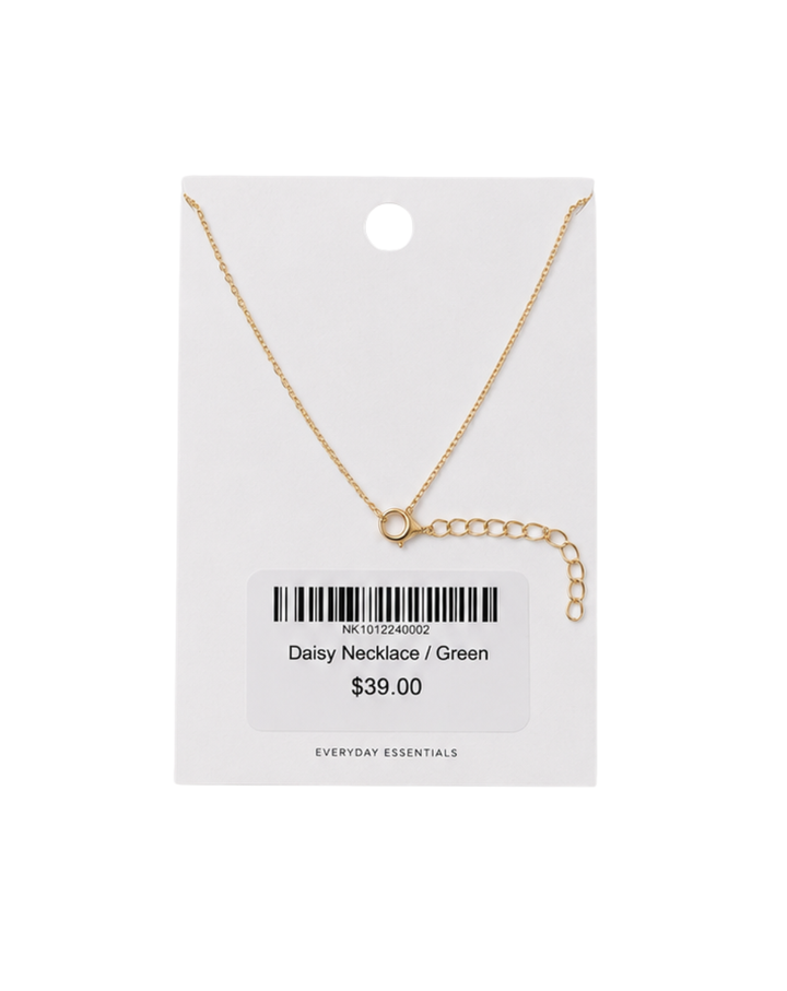 Aura Daisy Green Gold Plated Ladies Necklace - NK1012240002