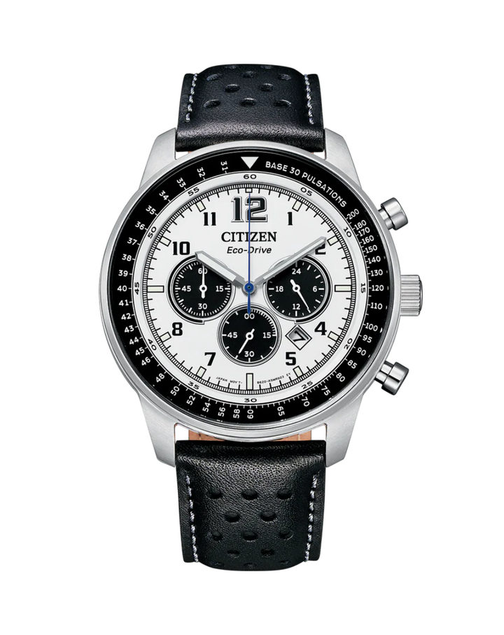 Citizen Eco-Drive White Dial Chronograph Gents Watch - CA4500-32A